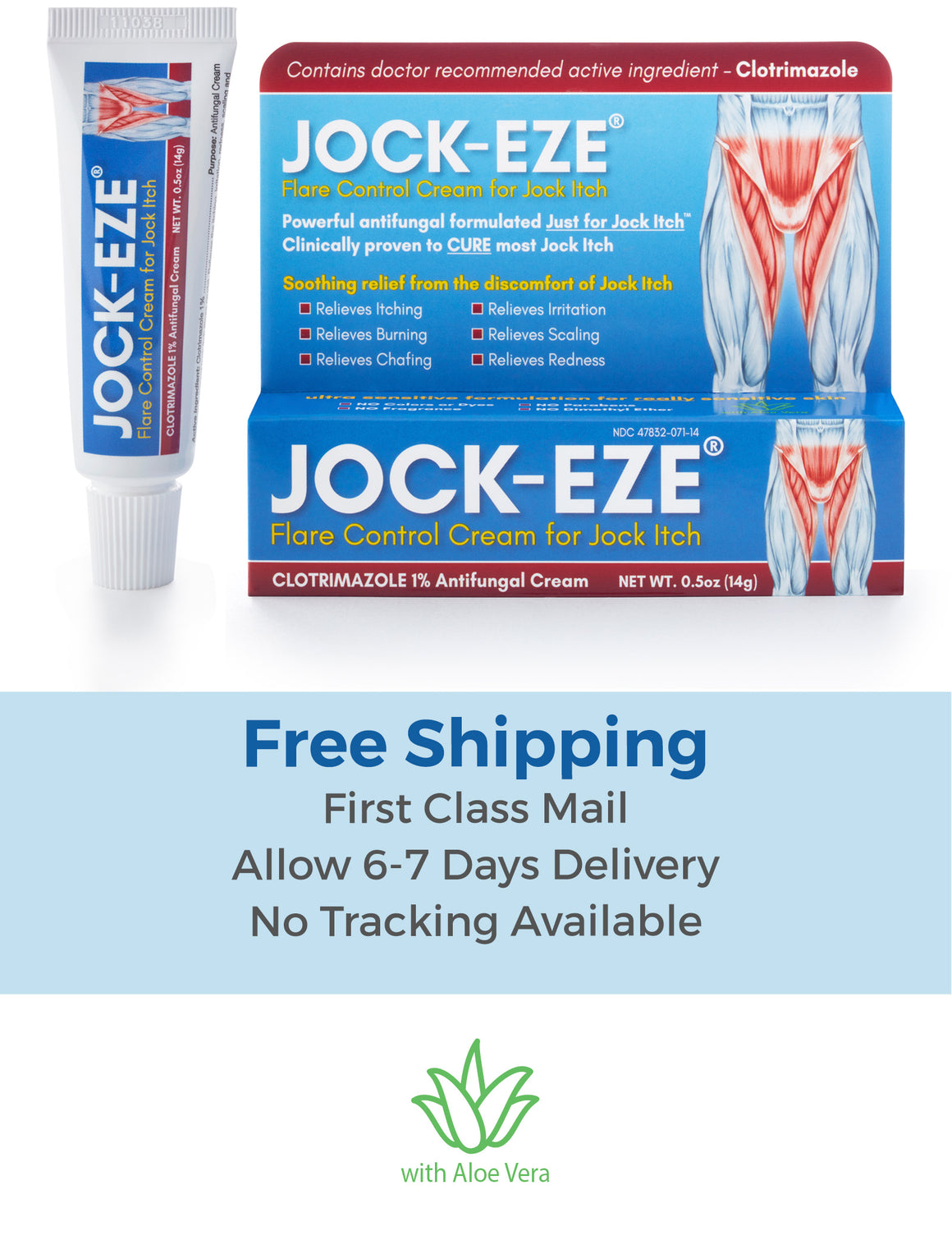 JOCKEZE™ Jock Itch Flare Control Cream 0.5oz JockEze